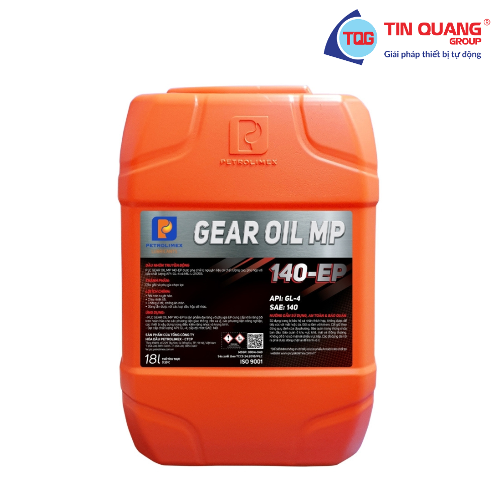 PLC Gear Oil MP 140EP, API GL-4 (Mannual)