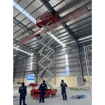 Xe Nâng Người Cắt Kéo Cũ Chạy Điện MEC - 4555SE